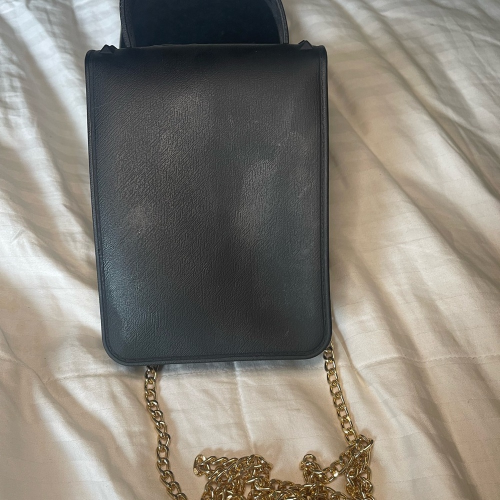 Mini Messenger Jelly Black with Gold crossbody bag - Picture 3 of 5